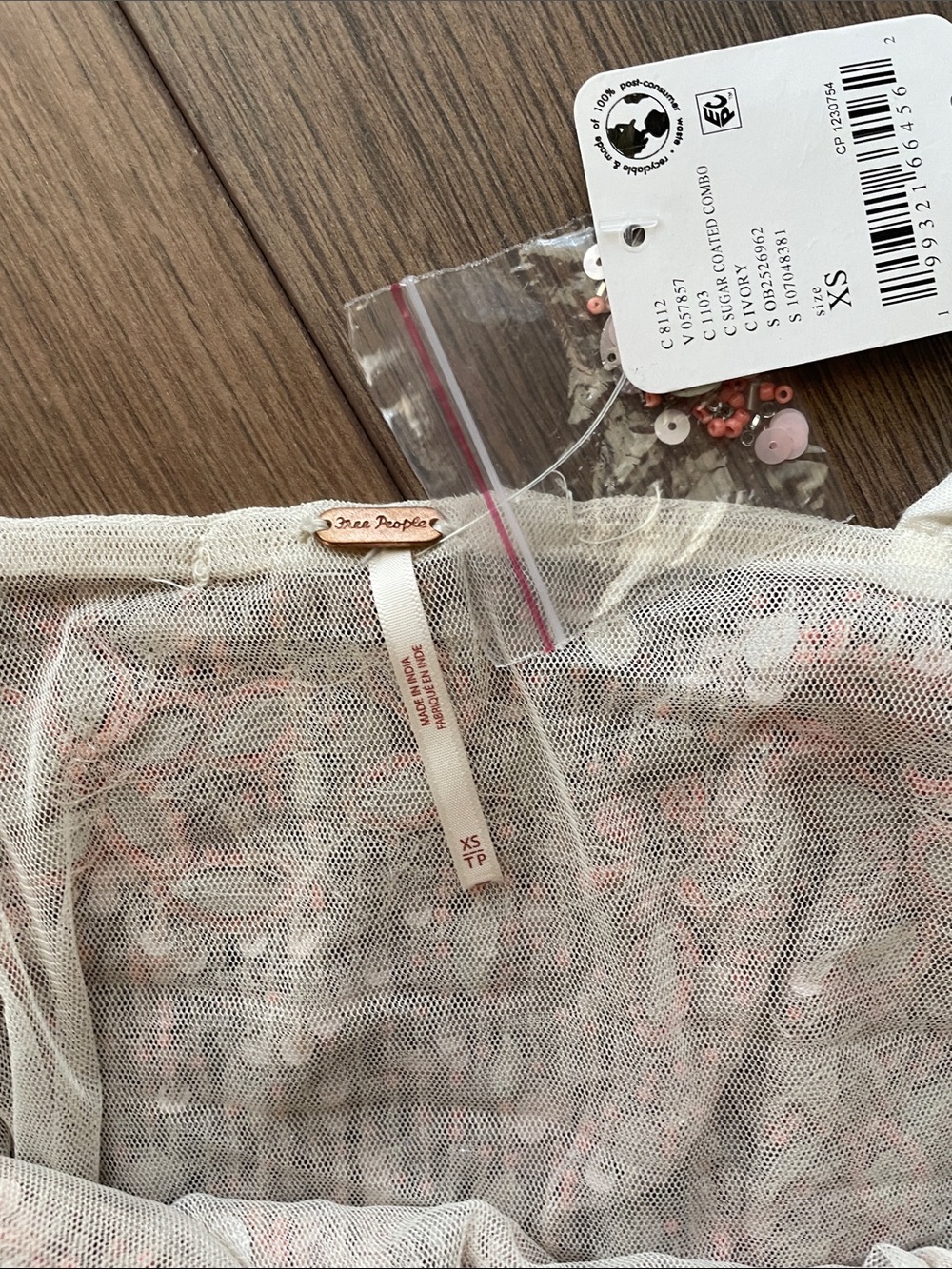 Free People Juliet Beaded Tank- size XS - Picture 6 of 9